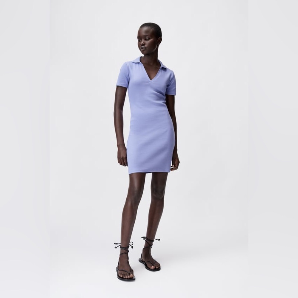 Zara Ribbed Polo Dress